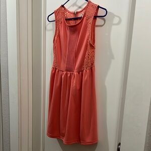 U-style Coral Lace Top